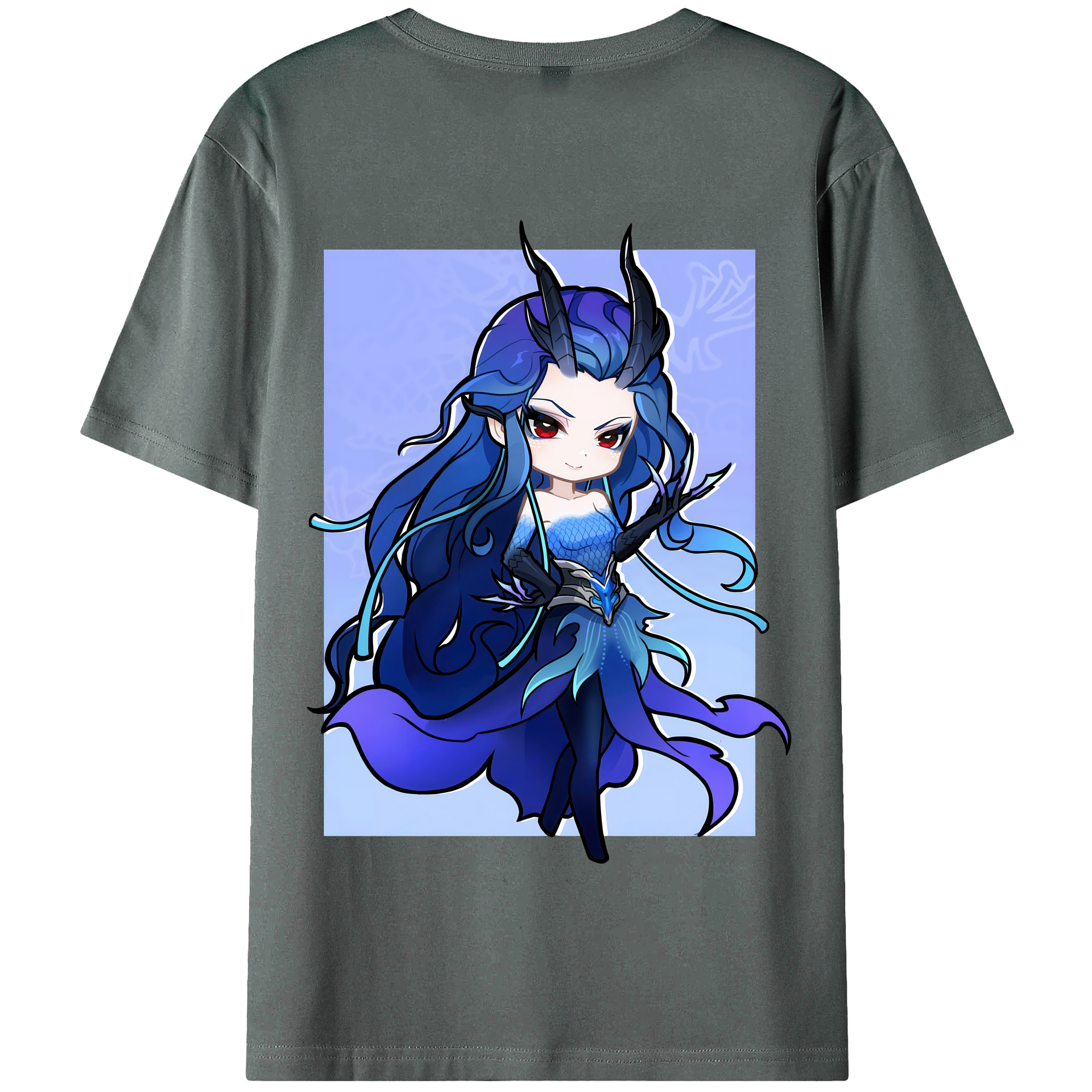 （画像用） Ne Zha 2 ナタ 魔童の大暴れ 綿100％半袖Tシャツ（背面プリント）
